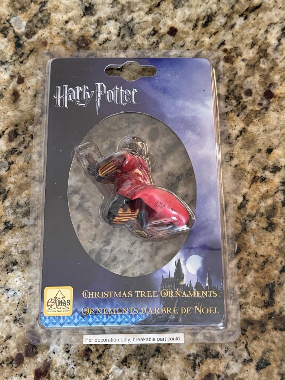 Harry Potter Christmas Tree Ornament Broom Quidditch Wizard Figurine New